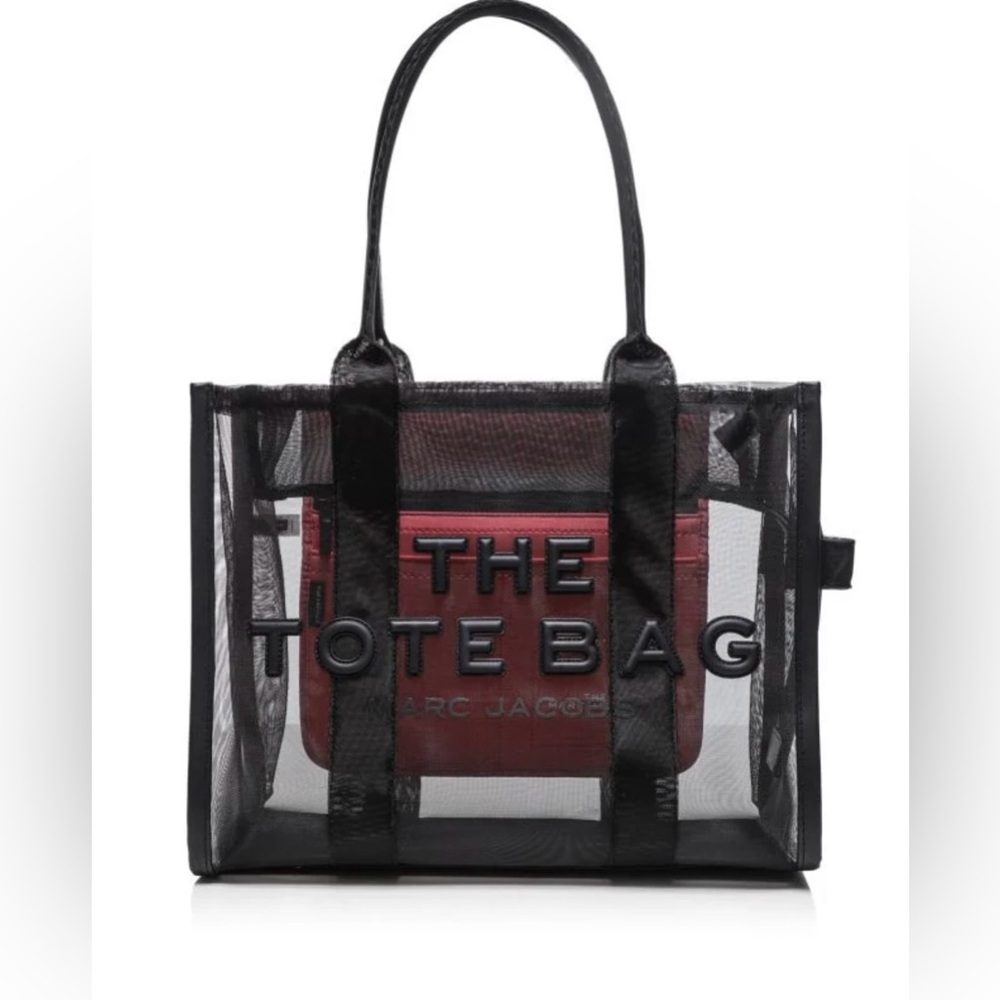 MARC JACOBS Black & Pink Mesh Tote Bag (Medium) *PLEASE READ DESCRIPTION*